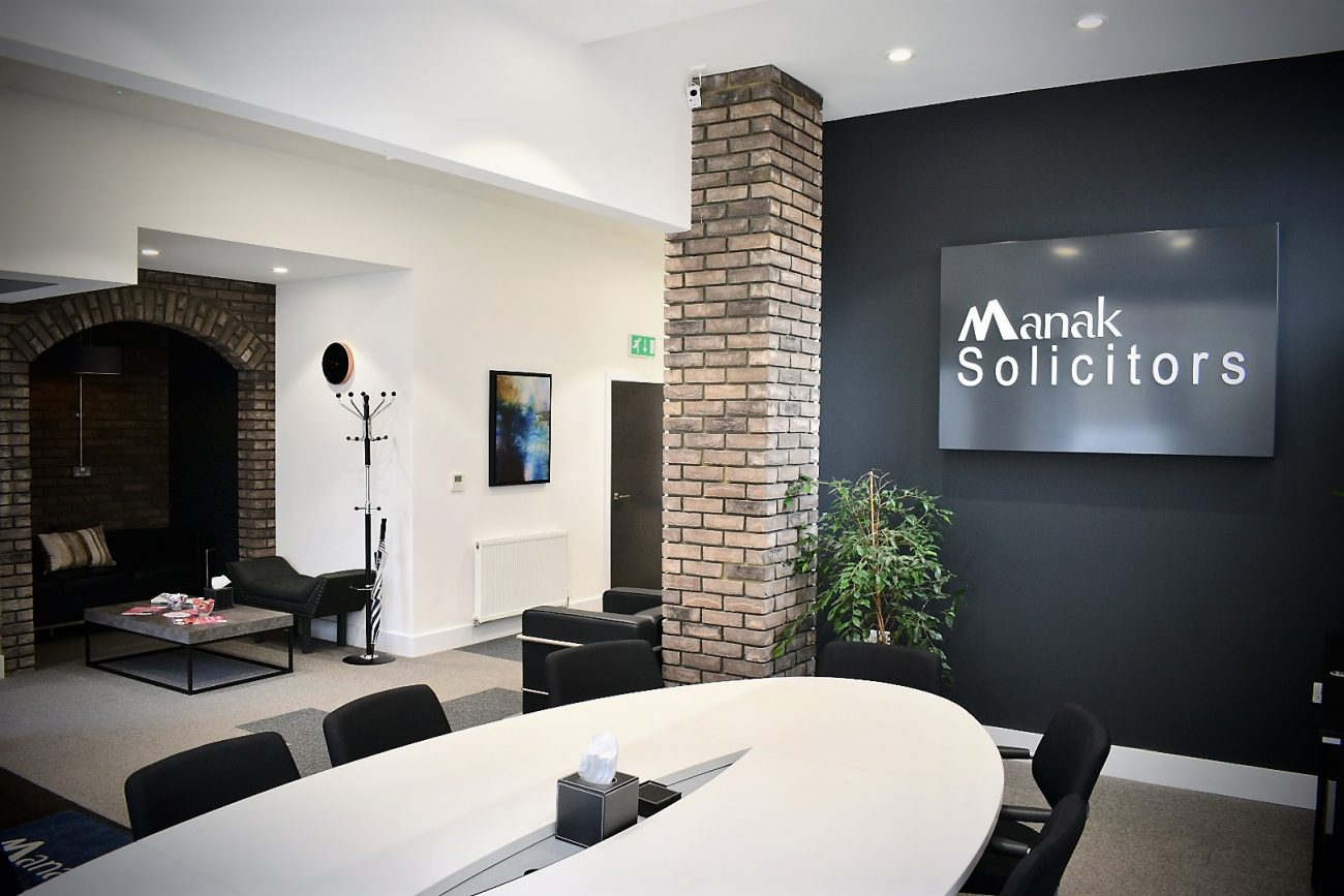 The Manak Solicitors Sevenoaks office interior at 46 London Road, TN13 1AS, the wheelchair-accessible ground-floor premises opposite Bligh's Meadow.